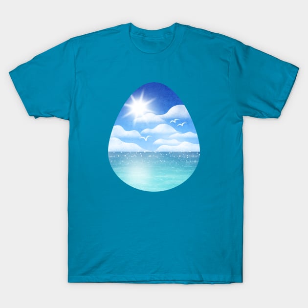 The blue sky and the green sea T-Shirt by CleanRain3675